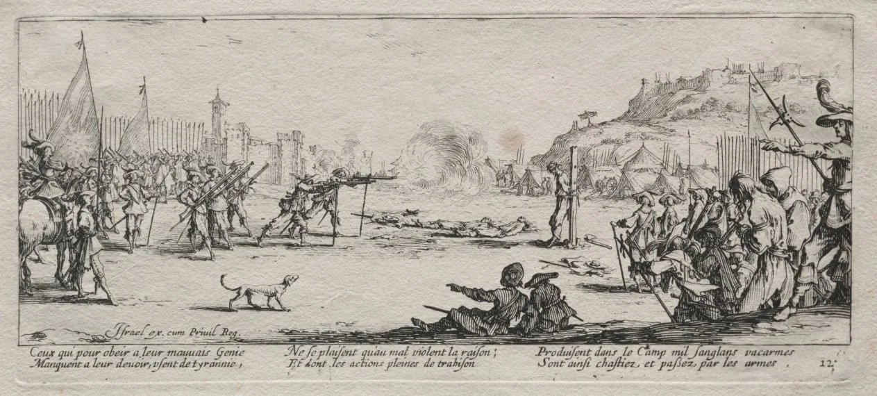 The Large Miseries of War:  The Firing Squad