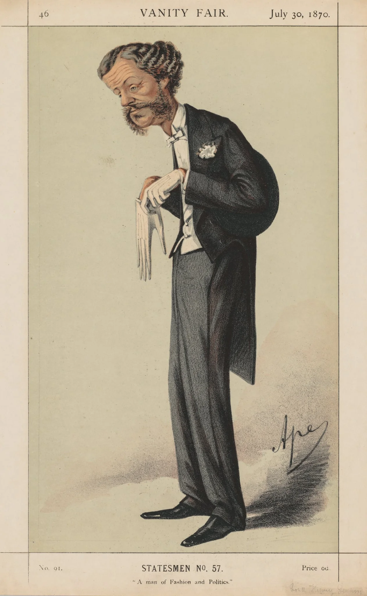 Vanity Fair: Statesman, No. 57 "A man of Fashion and Politics"