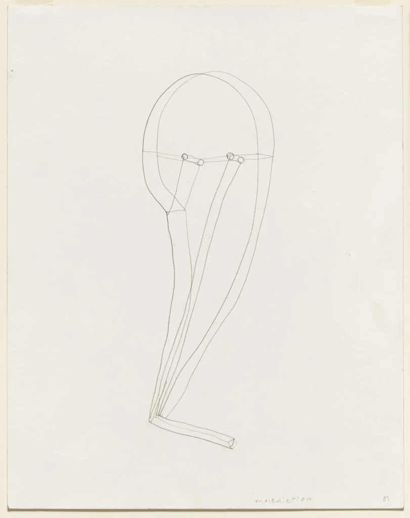 Untitled, by Martin Puryear, graphite, 1989