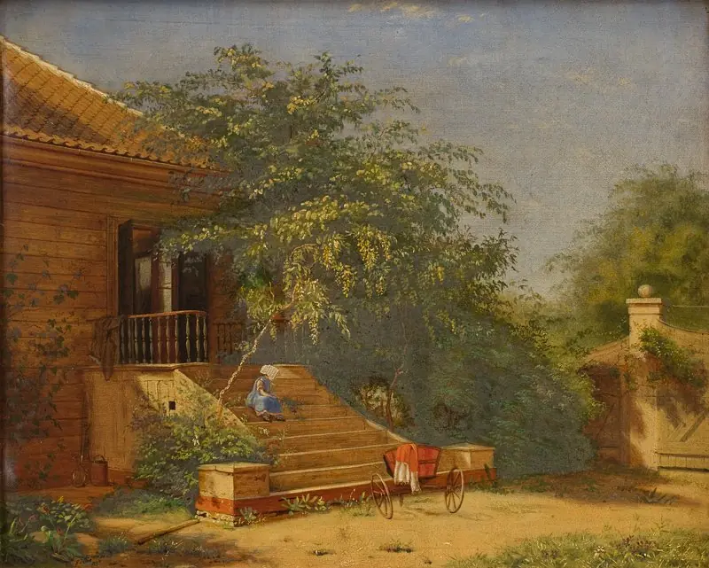 The Garden Steps Leading to the Painter Christen Købke's Studio at Blegdammen, Copenhagen