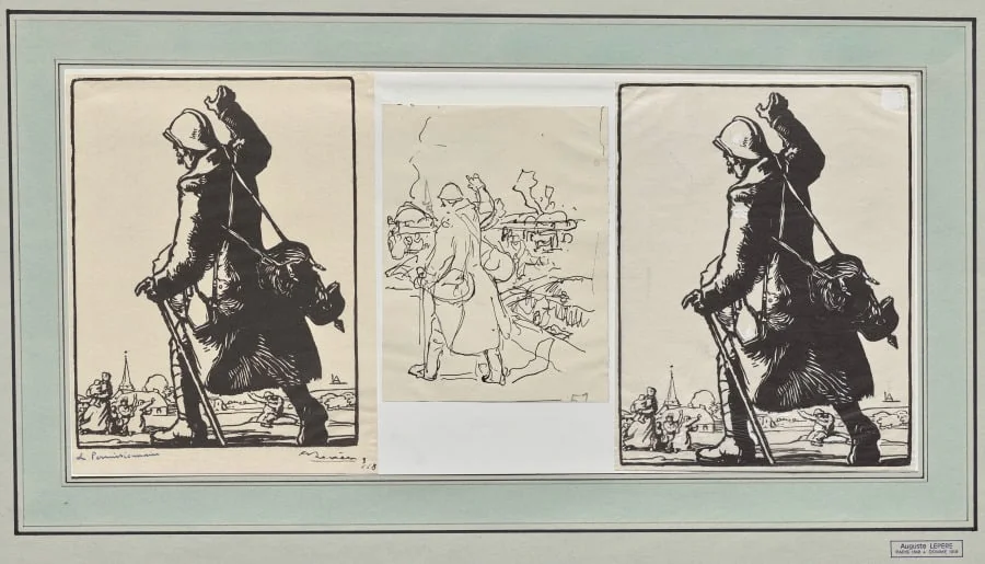 Le Permissionnaire, by Auguste Lepère, 1914