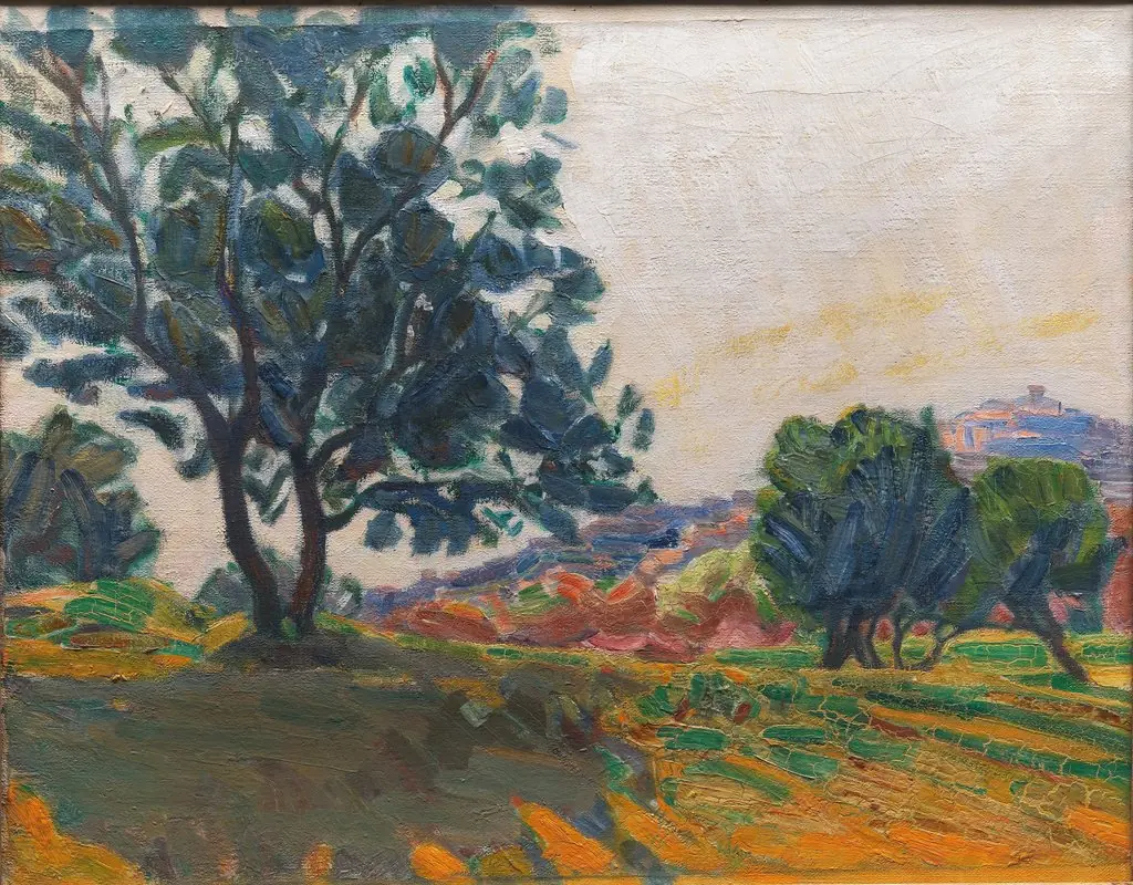 The Olive Grove. With Cagnes in the Background. Against the Light