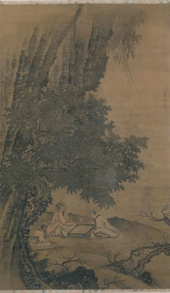 Landscape with Daoist Immortals Playing Weiqi