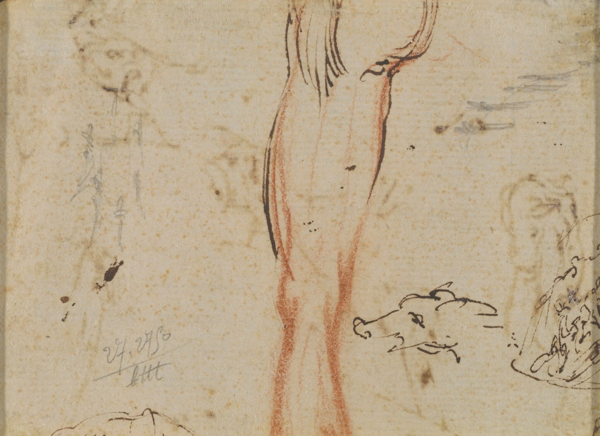 A Leg and a Pig's Head, by Jacques Callot, ink, 1616
