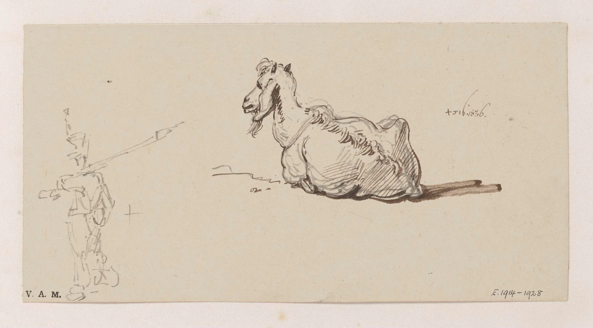 A goat, and a soldier, by George Chinnery, 10