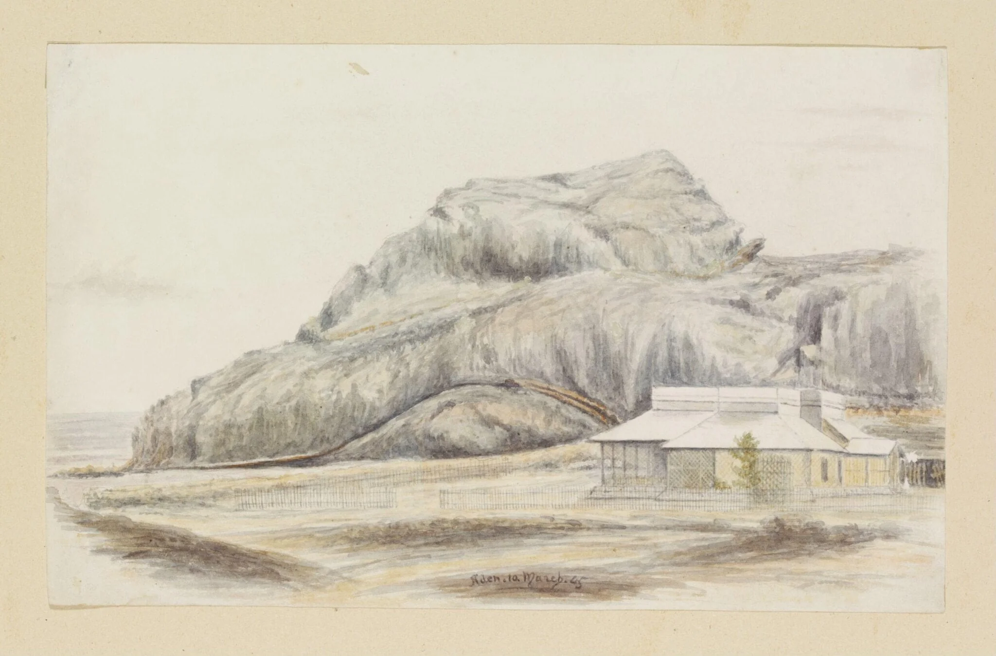 Aden, by Unknown, watercolor, 1845