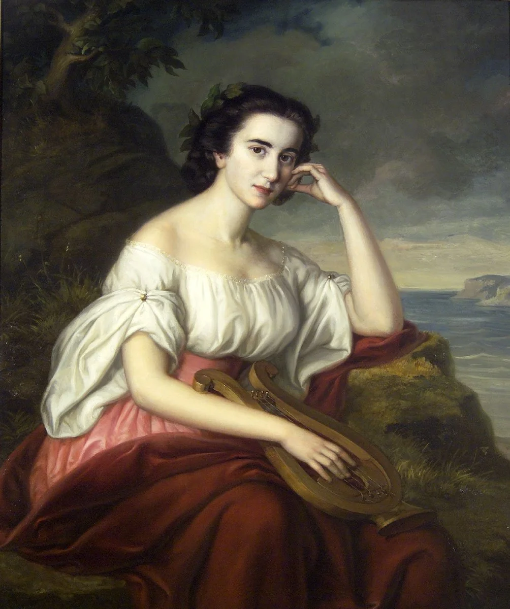 Sappho, by Soma Orlai Petrich, oil, 1860
