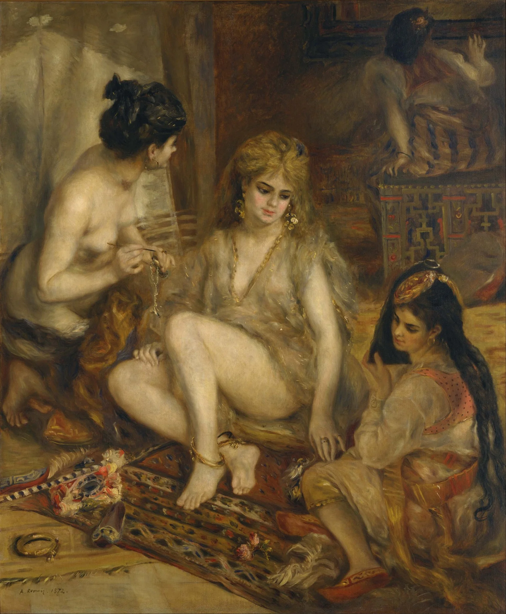 Parisian Women in Algerian Costume, by Auguste Renoir, oil, 1872