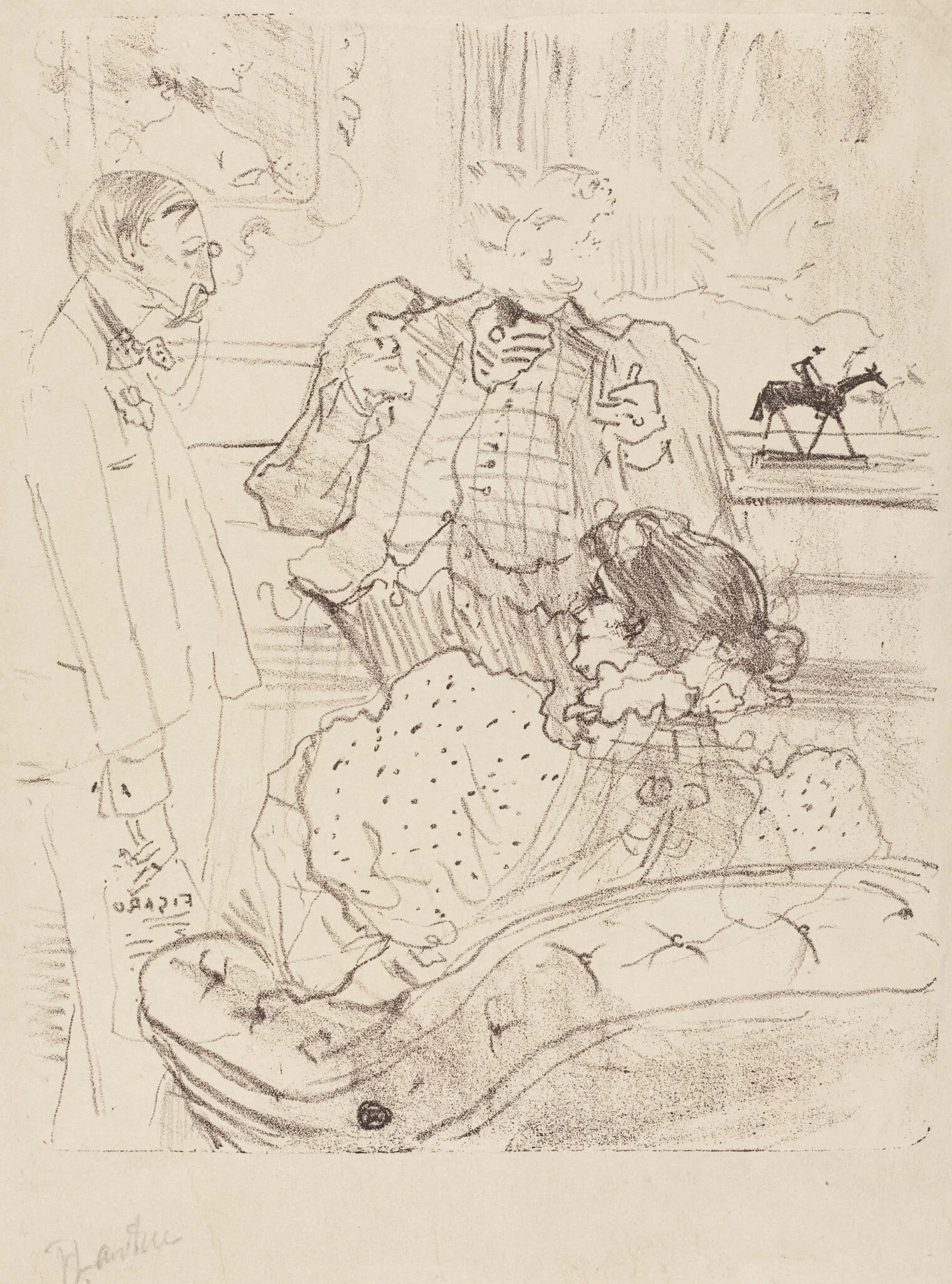 Rosmersholm; Le Gage, by Henri de Toulouse-Lautrec, ink, 1898