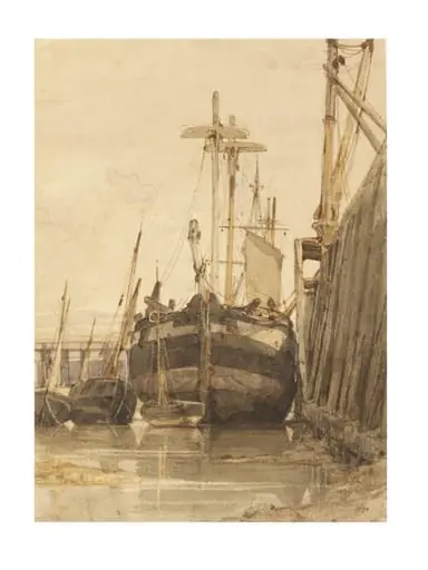 Vessels and boats alongside a wharf