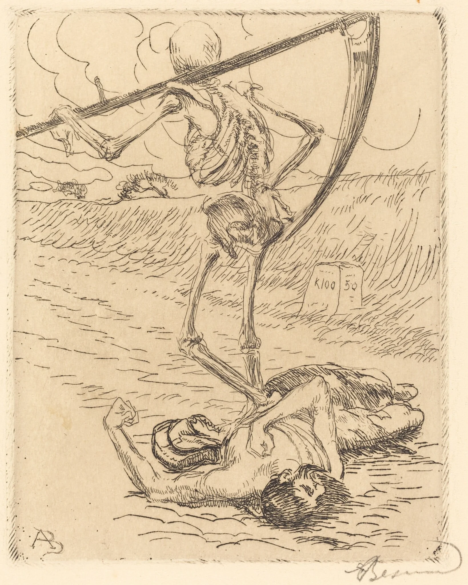 Indifferent (Indifférente), by Paul-Albert Besnard, ink, 1900
