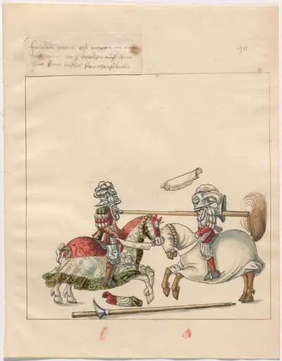 Mock Joust of War with Flying Shields and Without Bevors