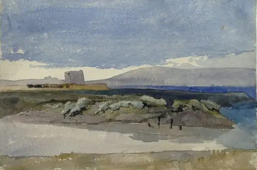 Creek with Distant Hills