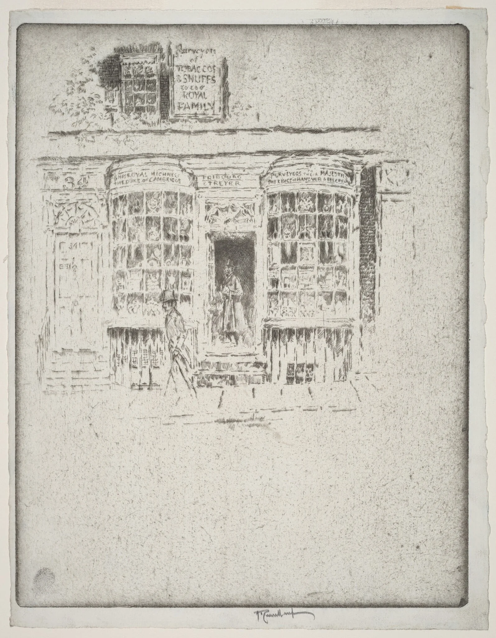 The Tobacco Shop, by Joseph Pennell, ink, 1903
