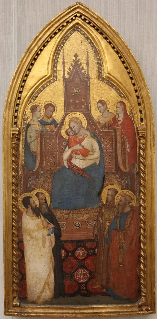 Virgin and Child enthroned with eight saints