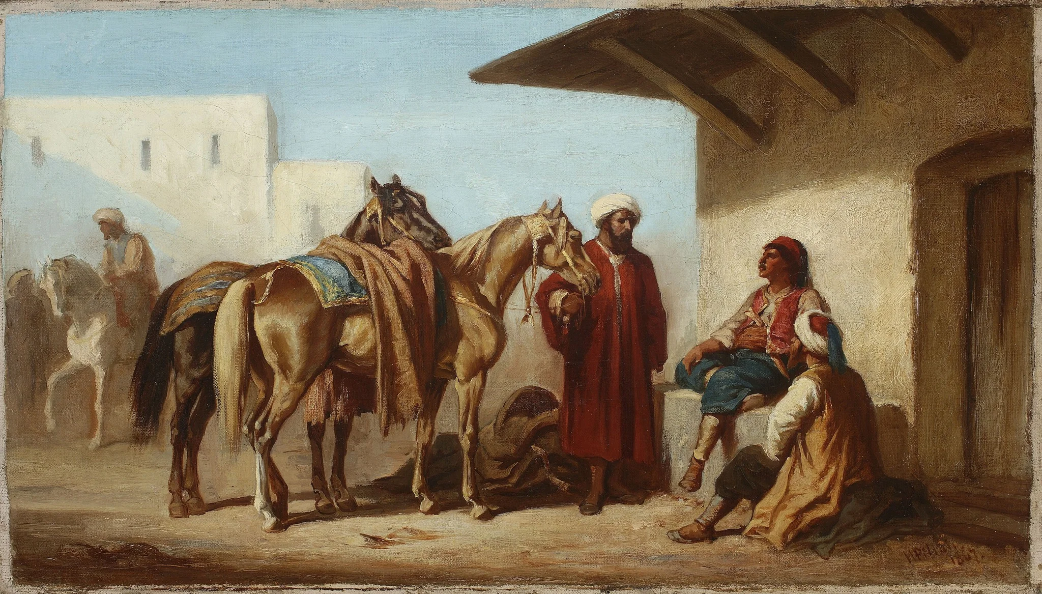 Eastern scene – Selling horses