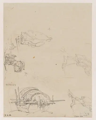 Chinese figures and a Tanka boat