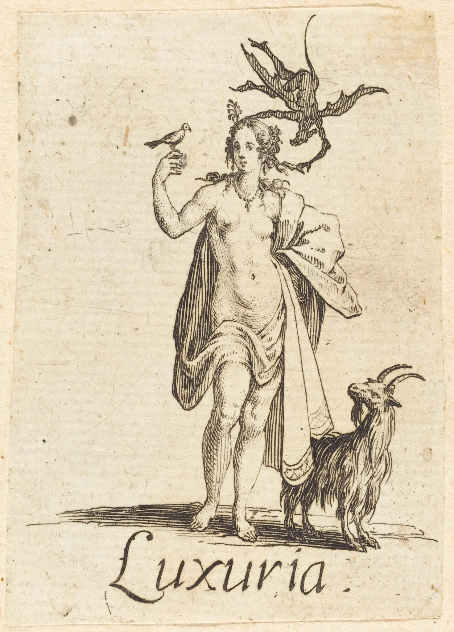 Lust, by Jacques Callot, ink, 1621