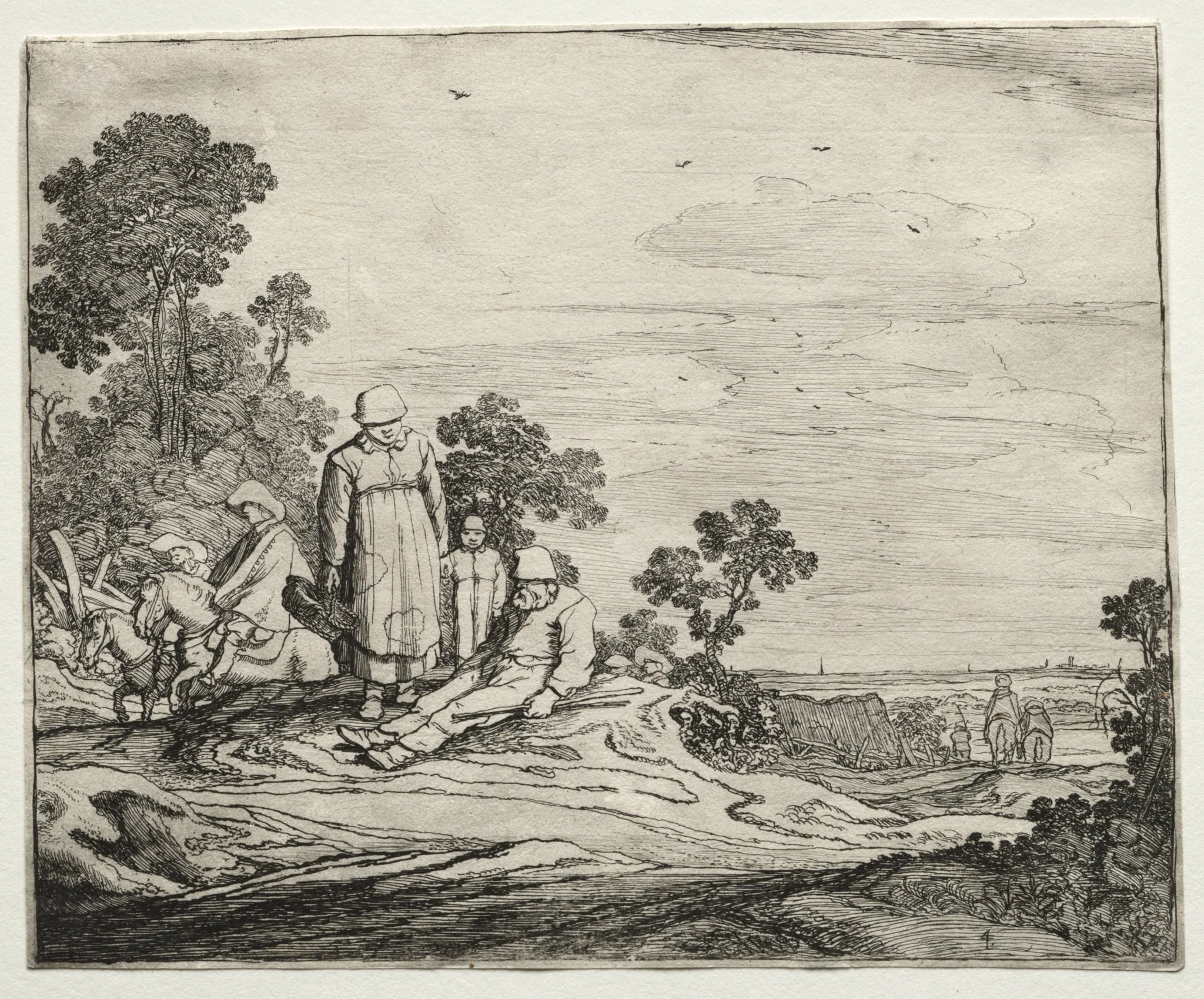 Landscape with Peasants, by Pieter de Molijn, 1626