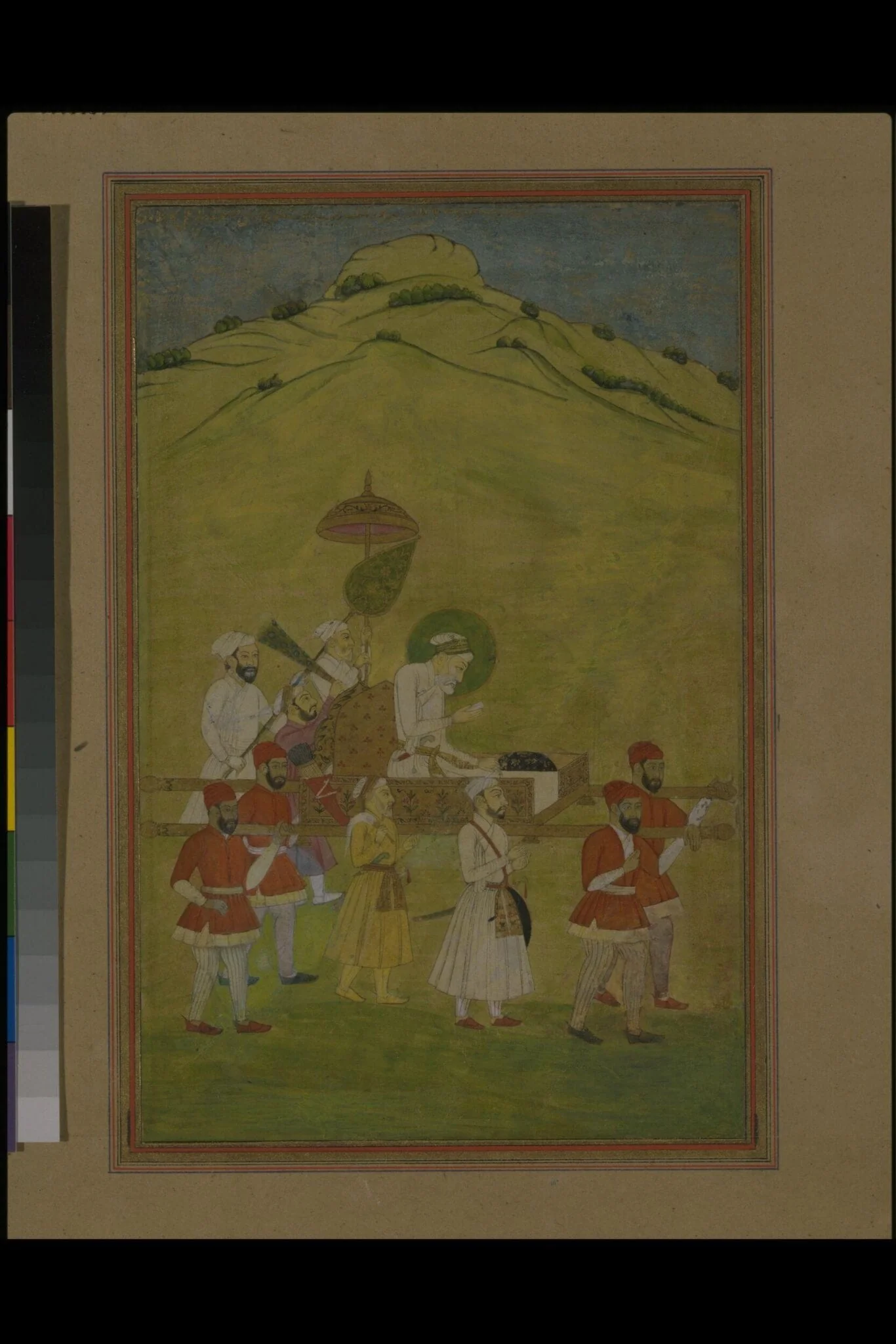 The Mughal emperor Alamgir, by Ghulaman, paint, 1698
