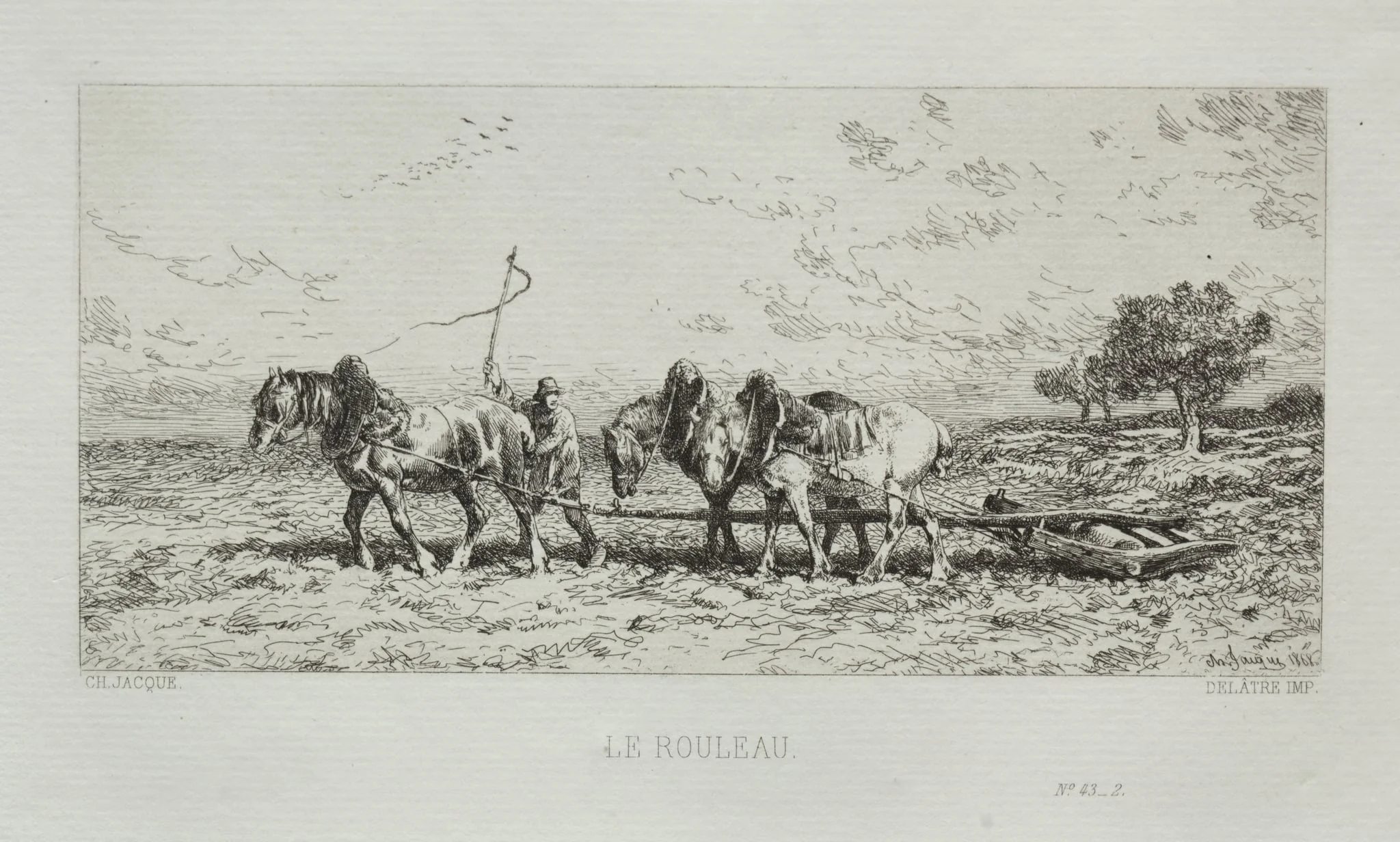 The Roller, by Charles Jacque, 1868