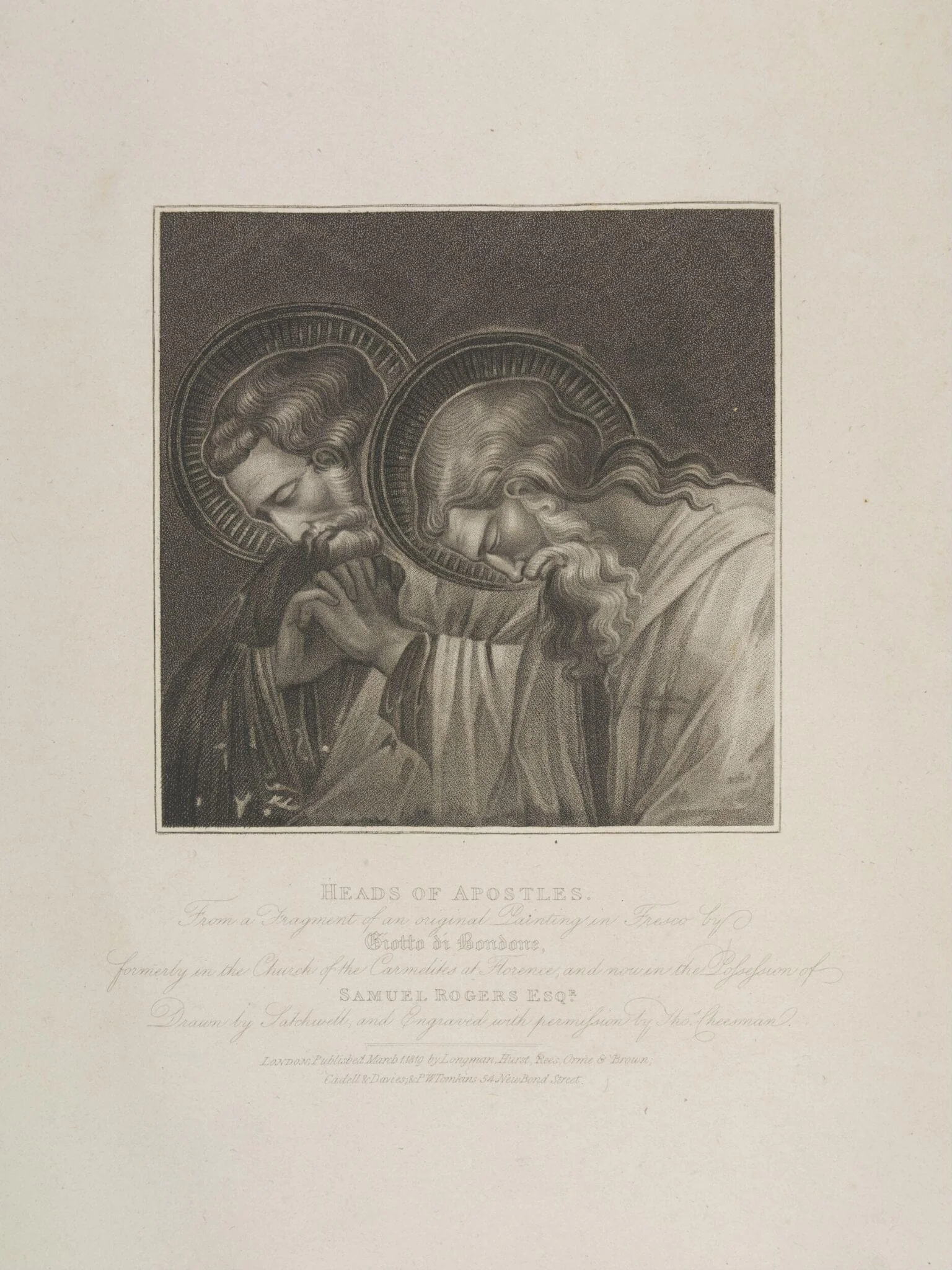 Heads of Apostles, by Thomas Cheesman, 1850