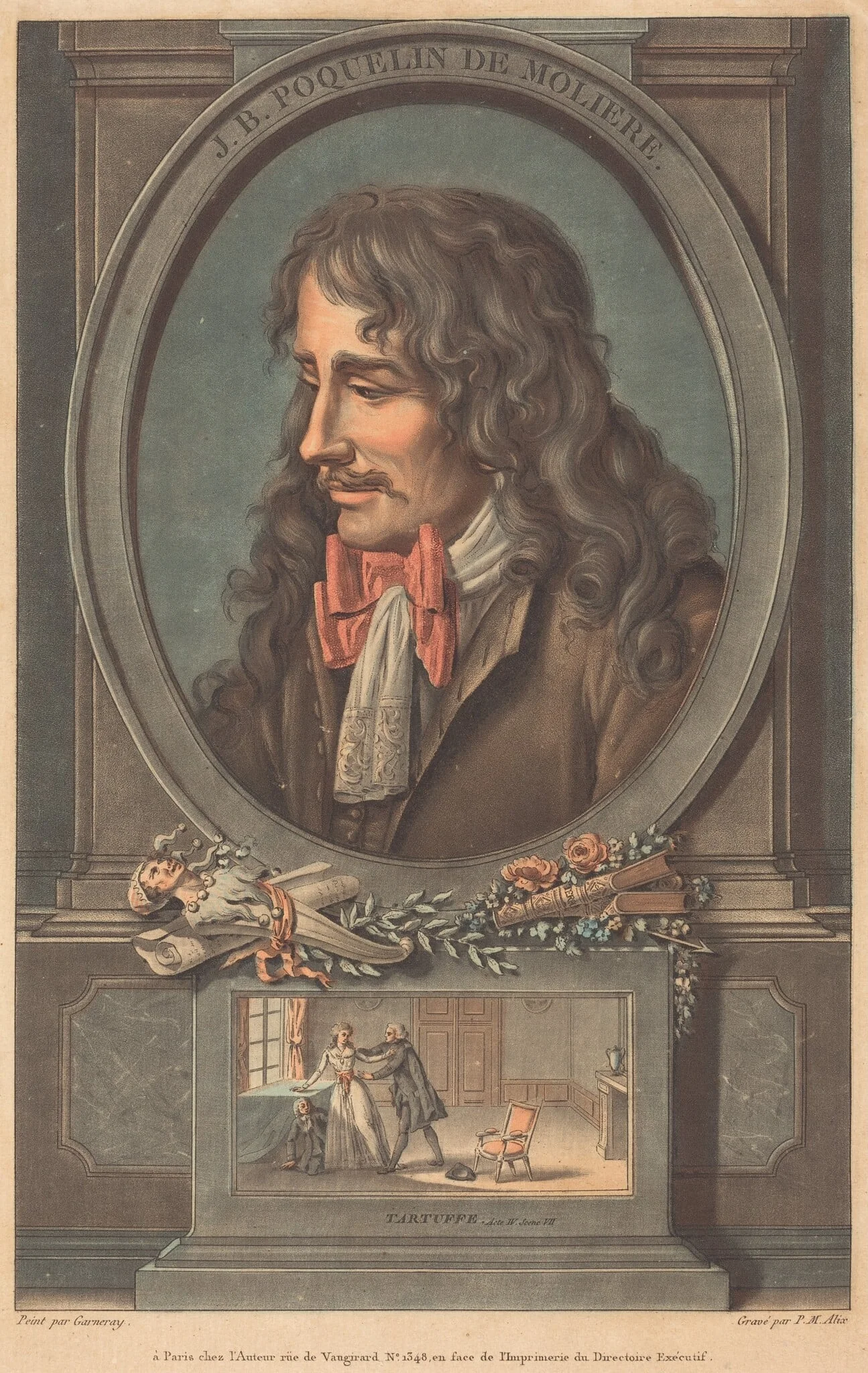 J. B. Poquelin de Molière, by Pierre-Michel Alix, paint, 1796