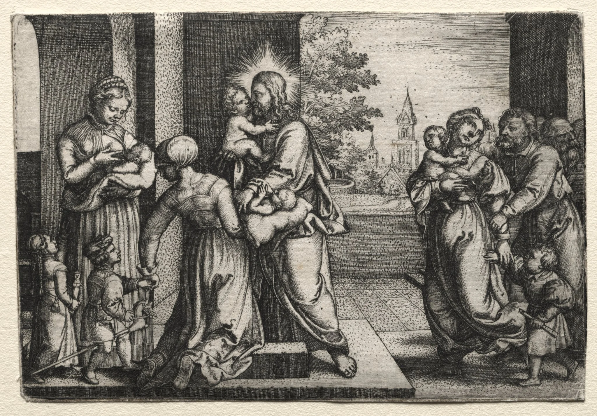 Christ with Little Children, by Georg Pencz, 1548