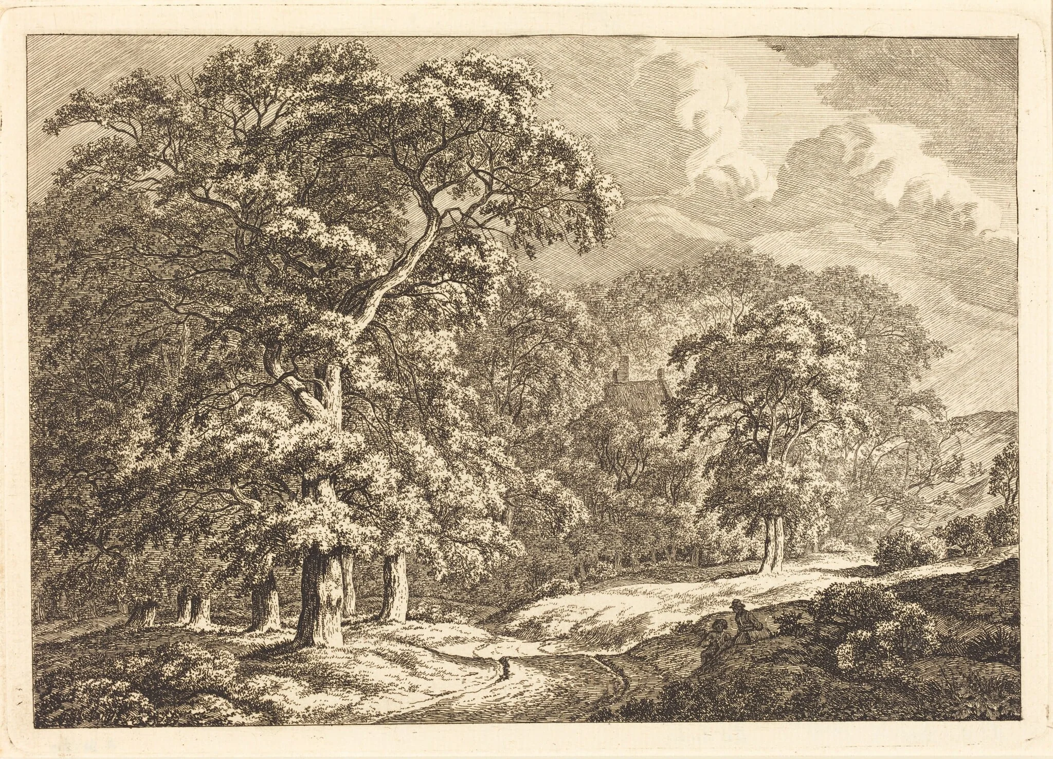 Forest with Travelers by a Road