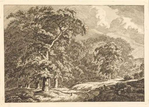 Forest with Travelers by a Road