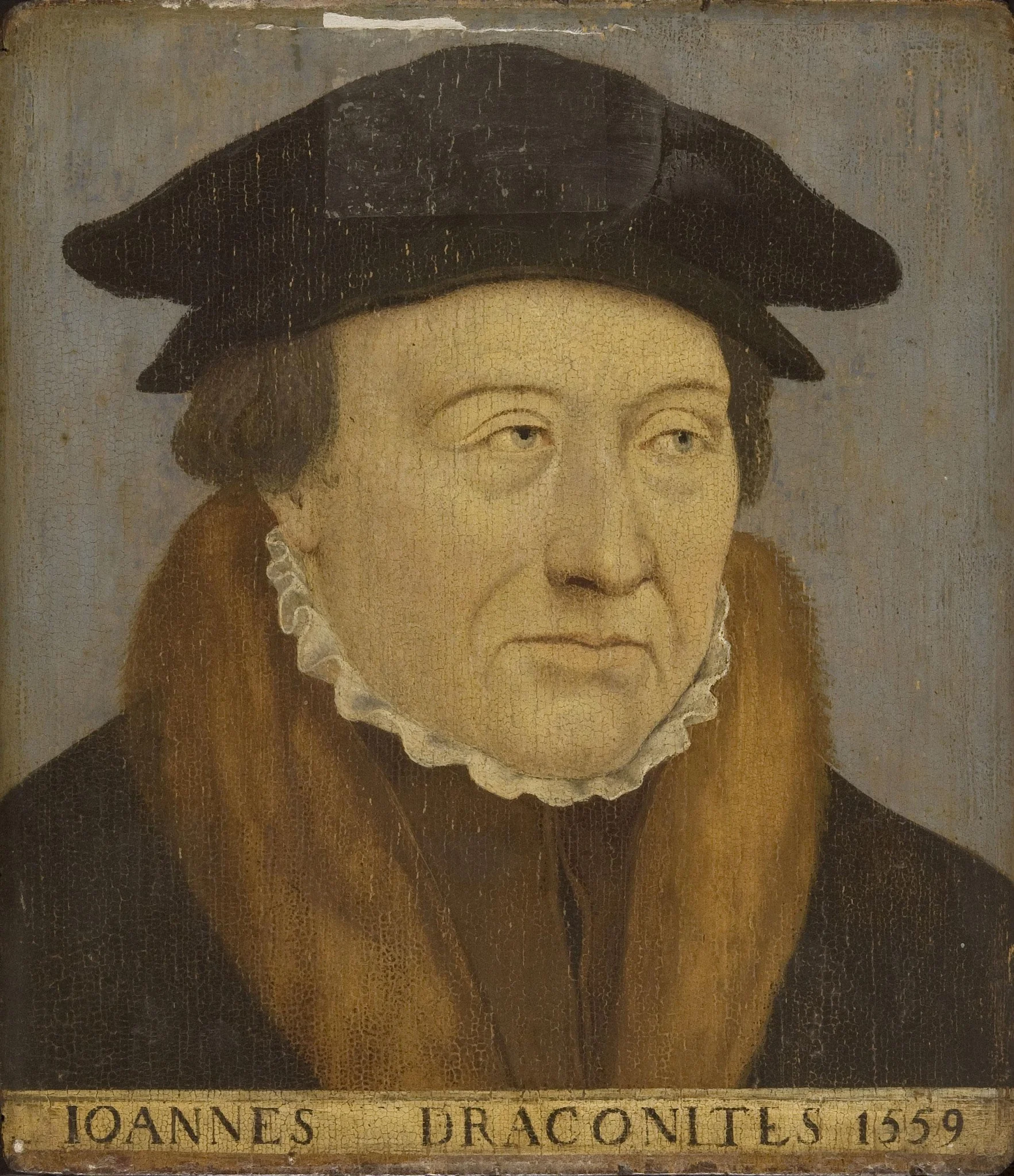 Portrait of Johannes Draconites, by Unknown, oil, 1559