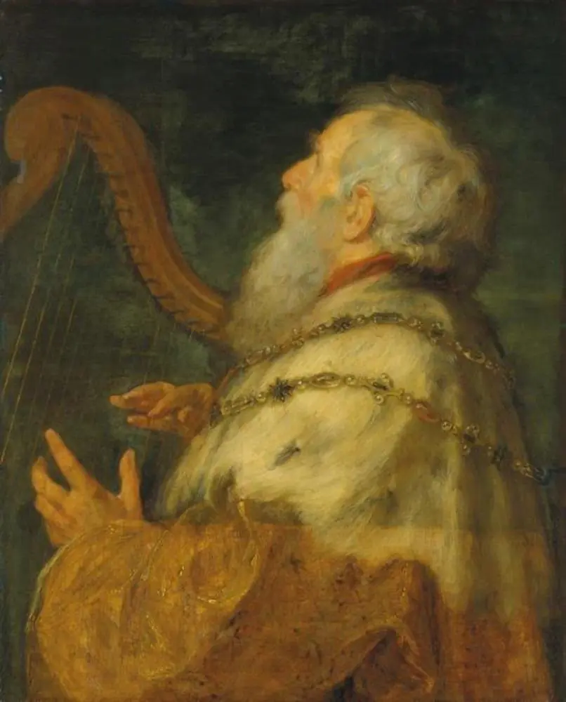 King David Playing the Harp