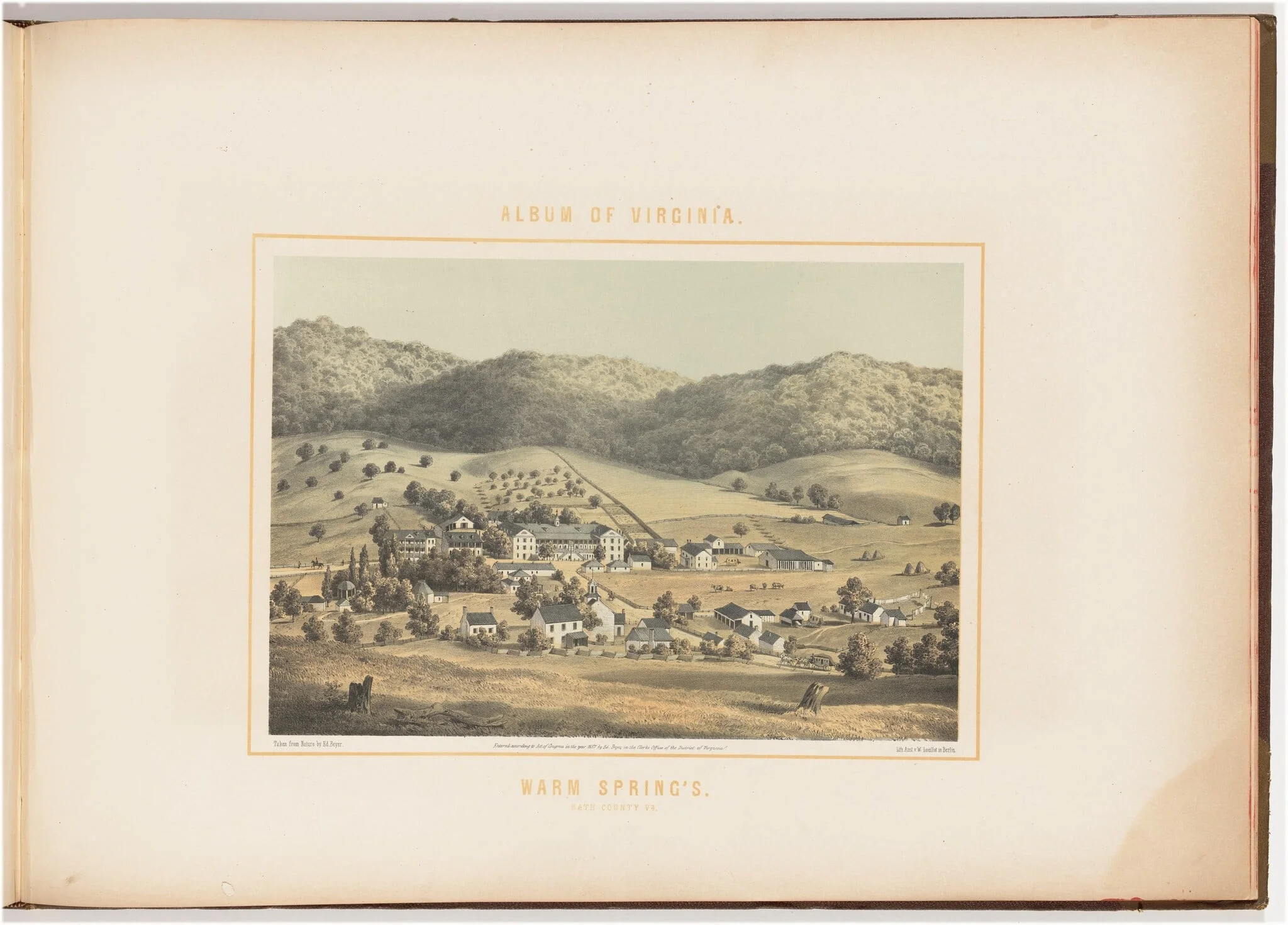 Warm Springs, by Edward Beyer, ink, 1857