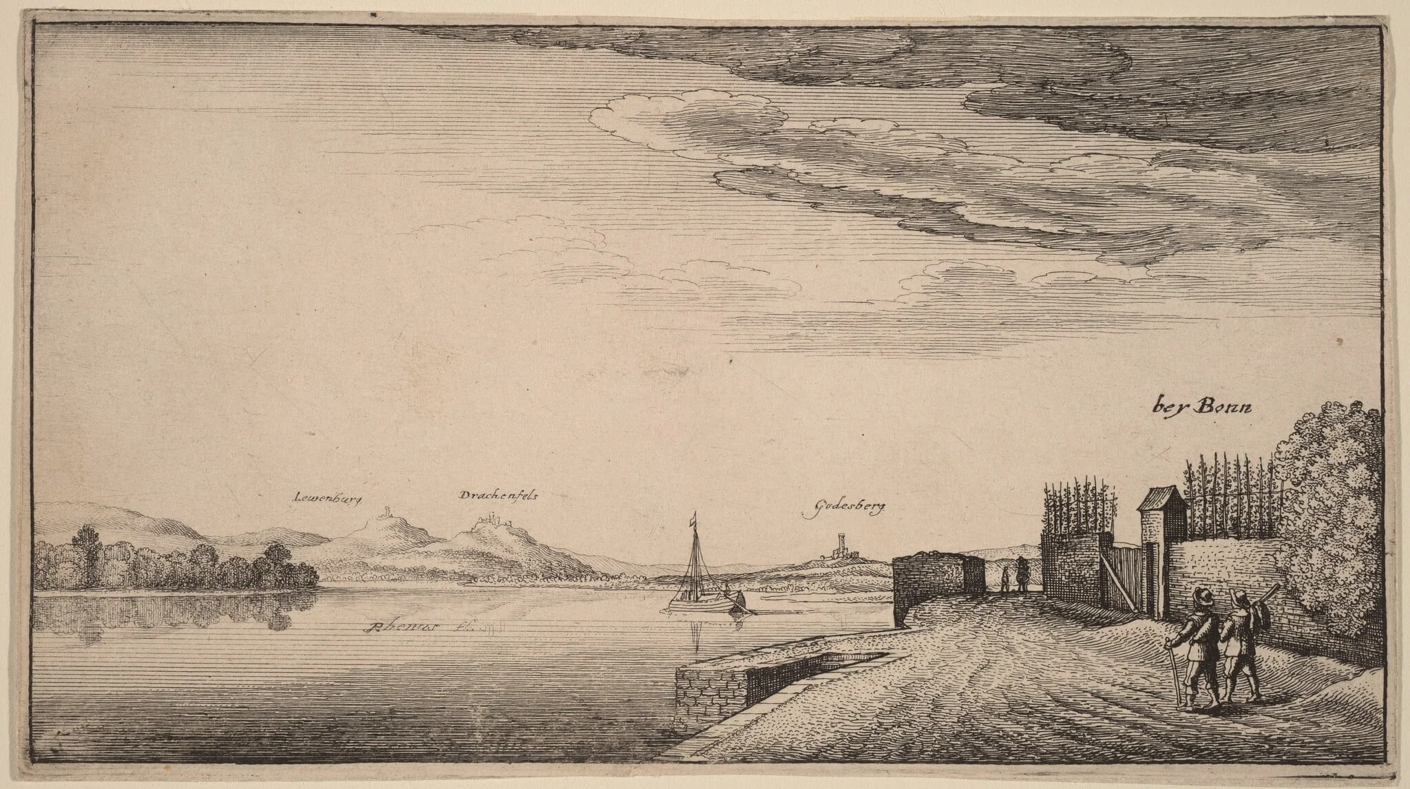 View of Lewenberg, by Wenceslaus Hollar, ink, 1644