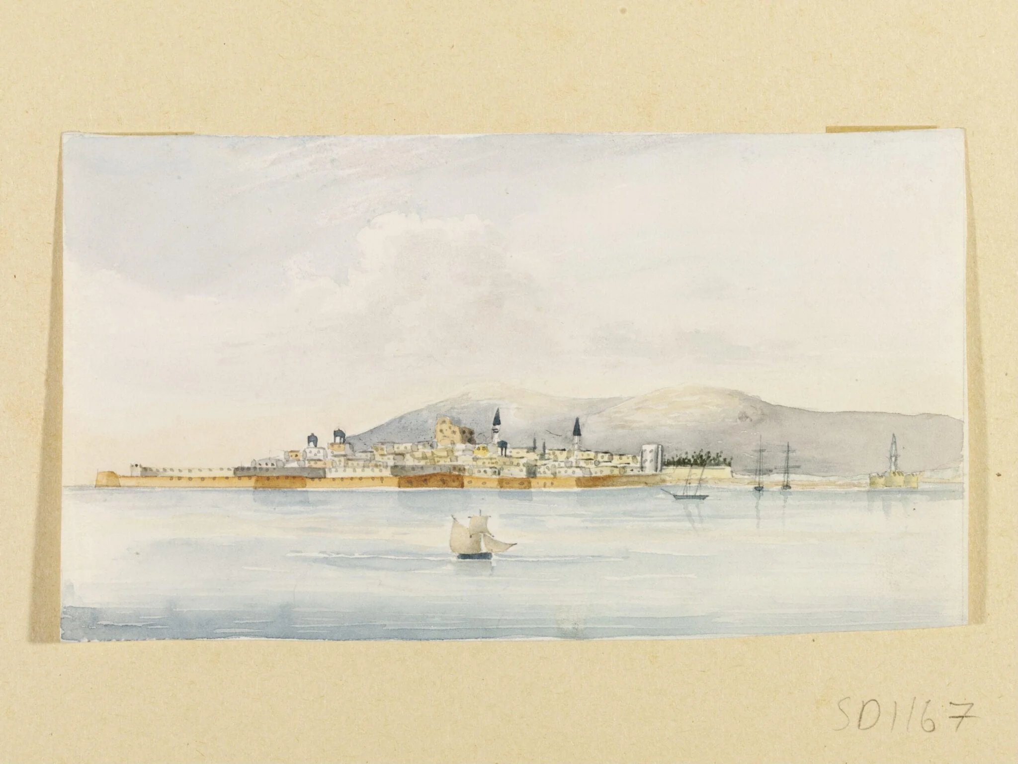 Acre, by Francis Howard Captain Vyse, watercolor, 1830