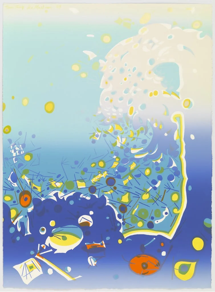 Untitled, by Lee Mullican, ink, 1969