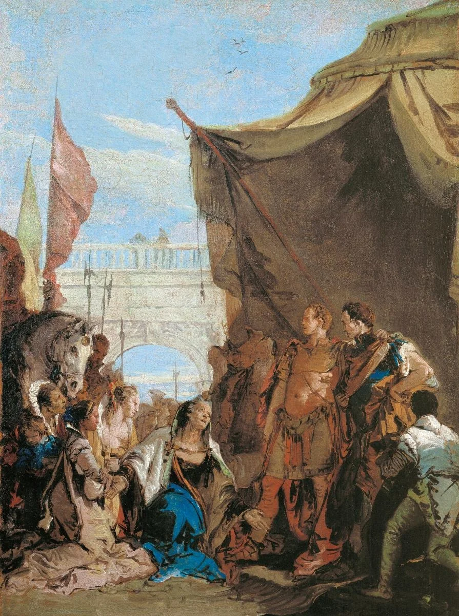 La famiglia di Dario dinanzi ad Alessandro, by Giovanni Battista Tiepolo, oil, 1743