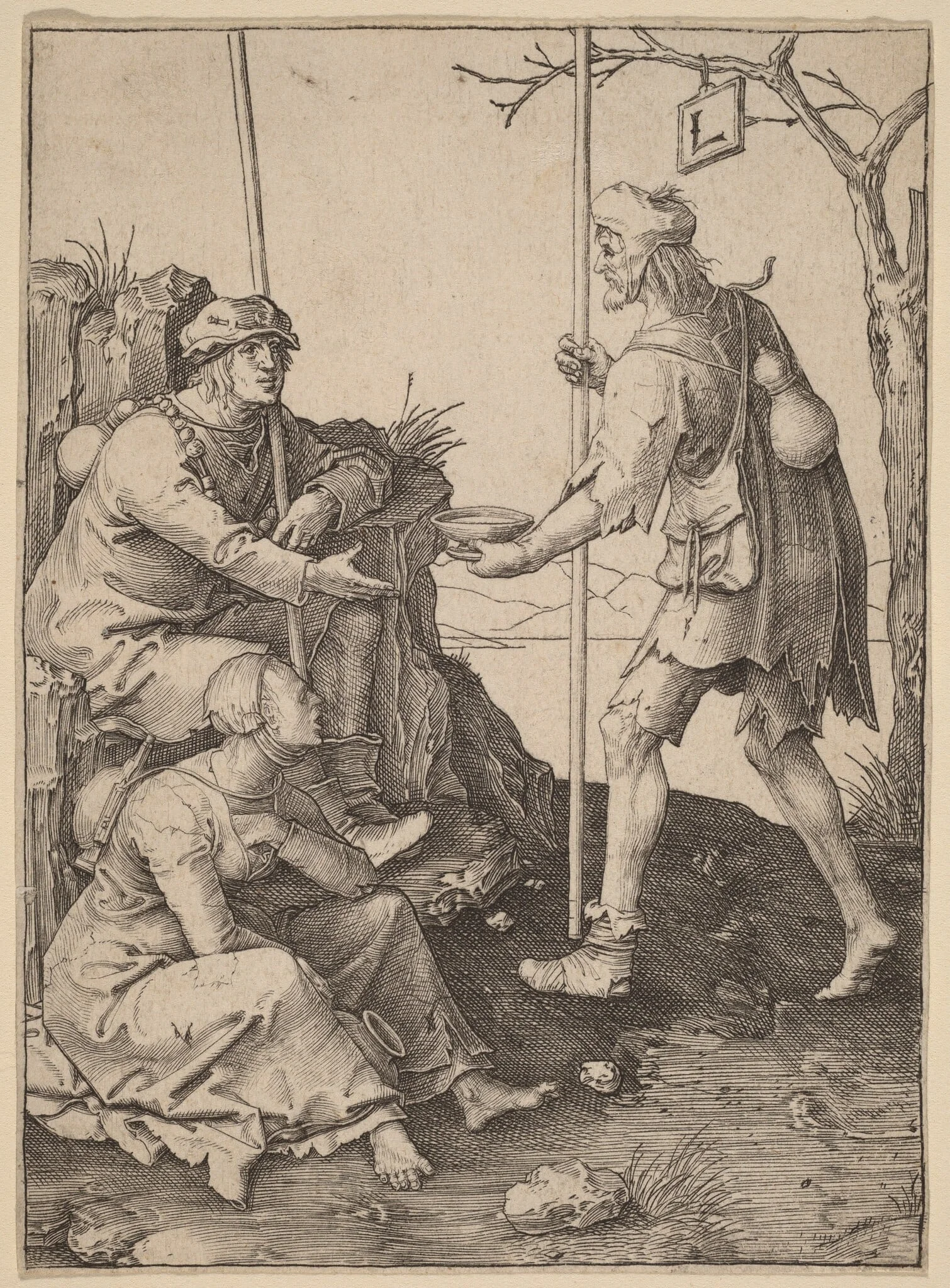 The Beggars, by Lucas van Leyden, ink, 1510