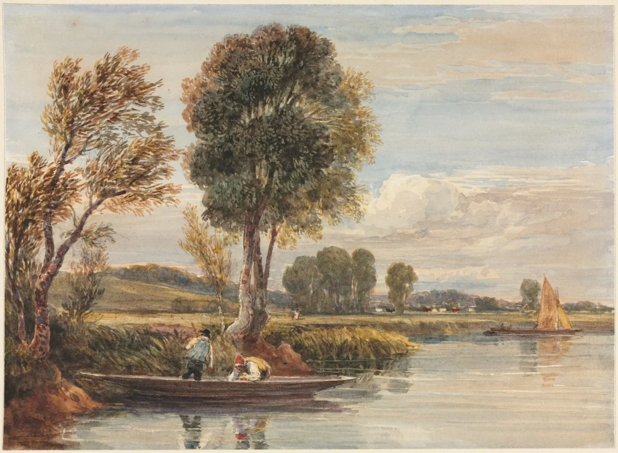 On the Thames, by David Cox, 1828