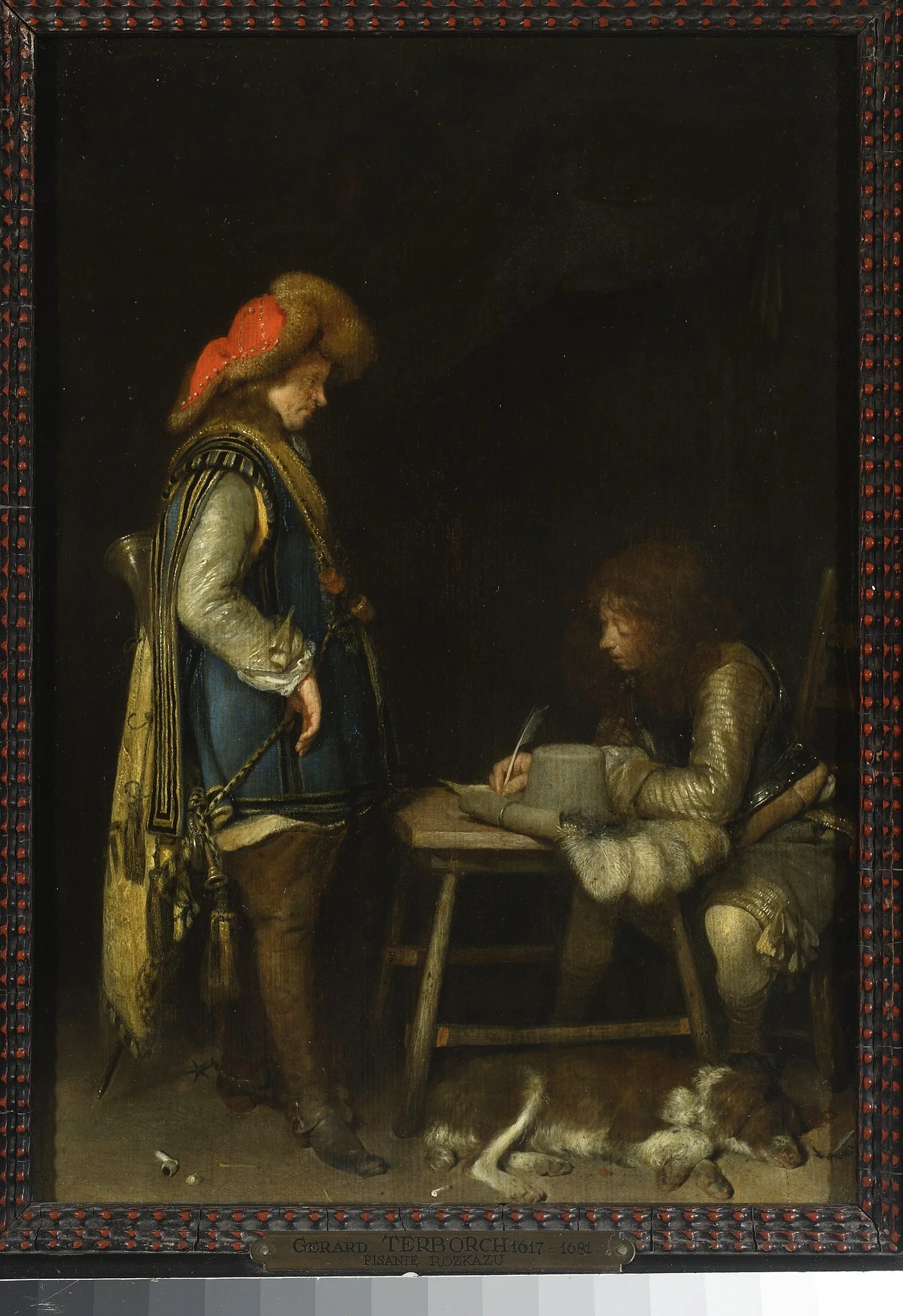 Officer writing a letter