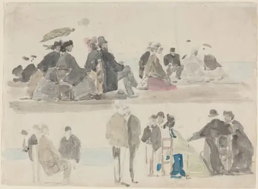 Ladies and Gentlemen on the Beach, in Two Registers