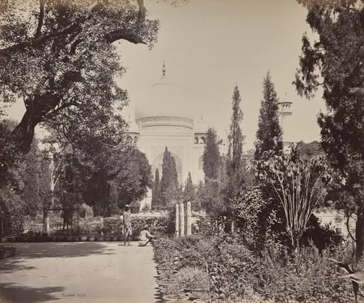 Agra. View of the Taj from the Garden
