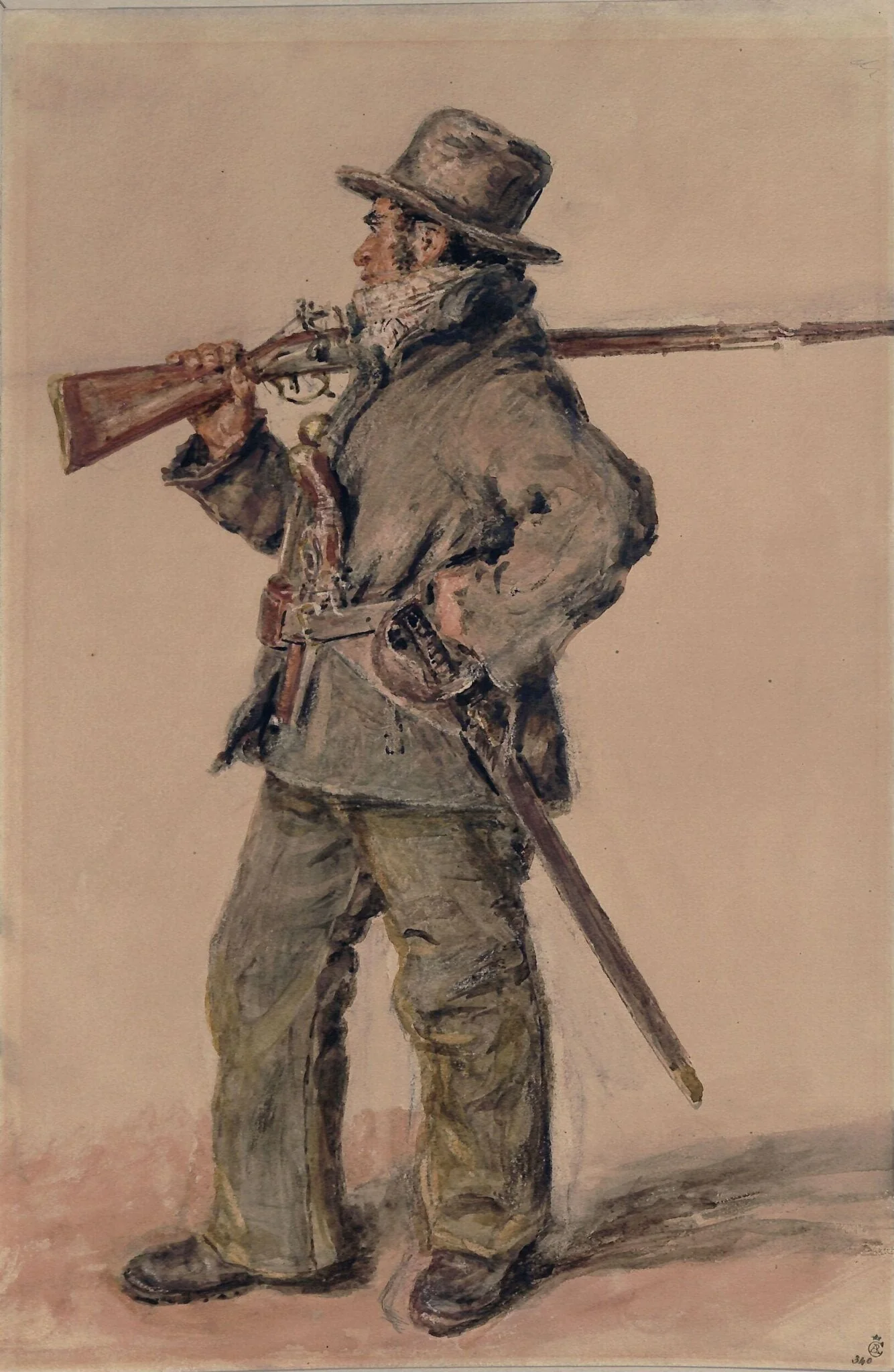 A Coast Guardsman, by William Henry Hunt, watercolor, 1850