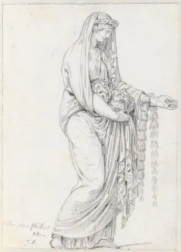 Woman with a Garland, from the Villa Pamphili