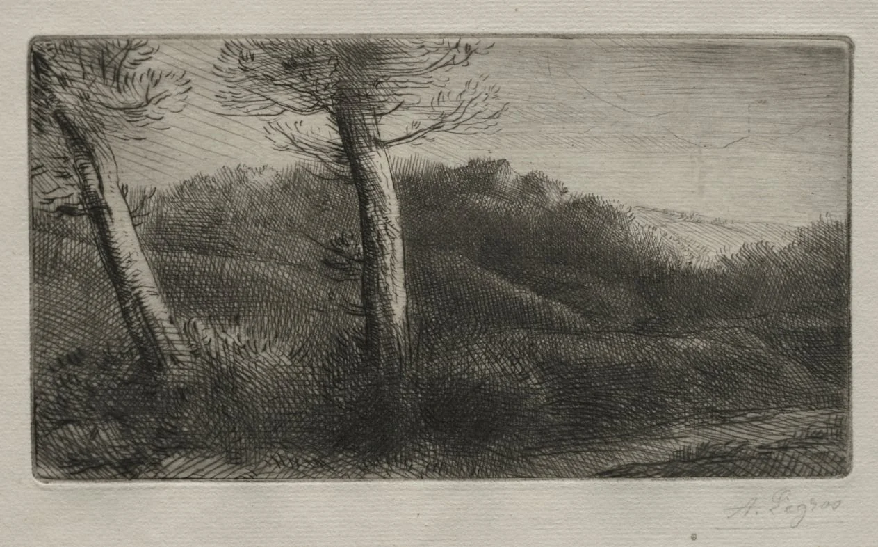 The Traveler Stretched out on the Grass, by Alphonse Legros, 1888