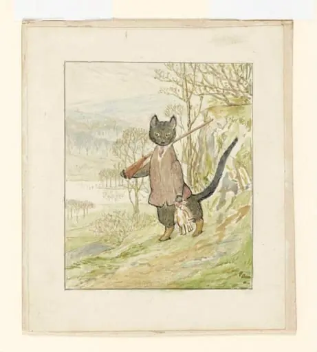 Study for the frontispiece of Kitty-in-Boots