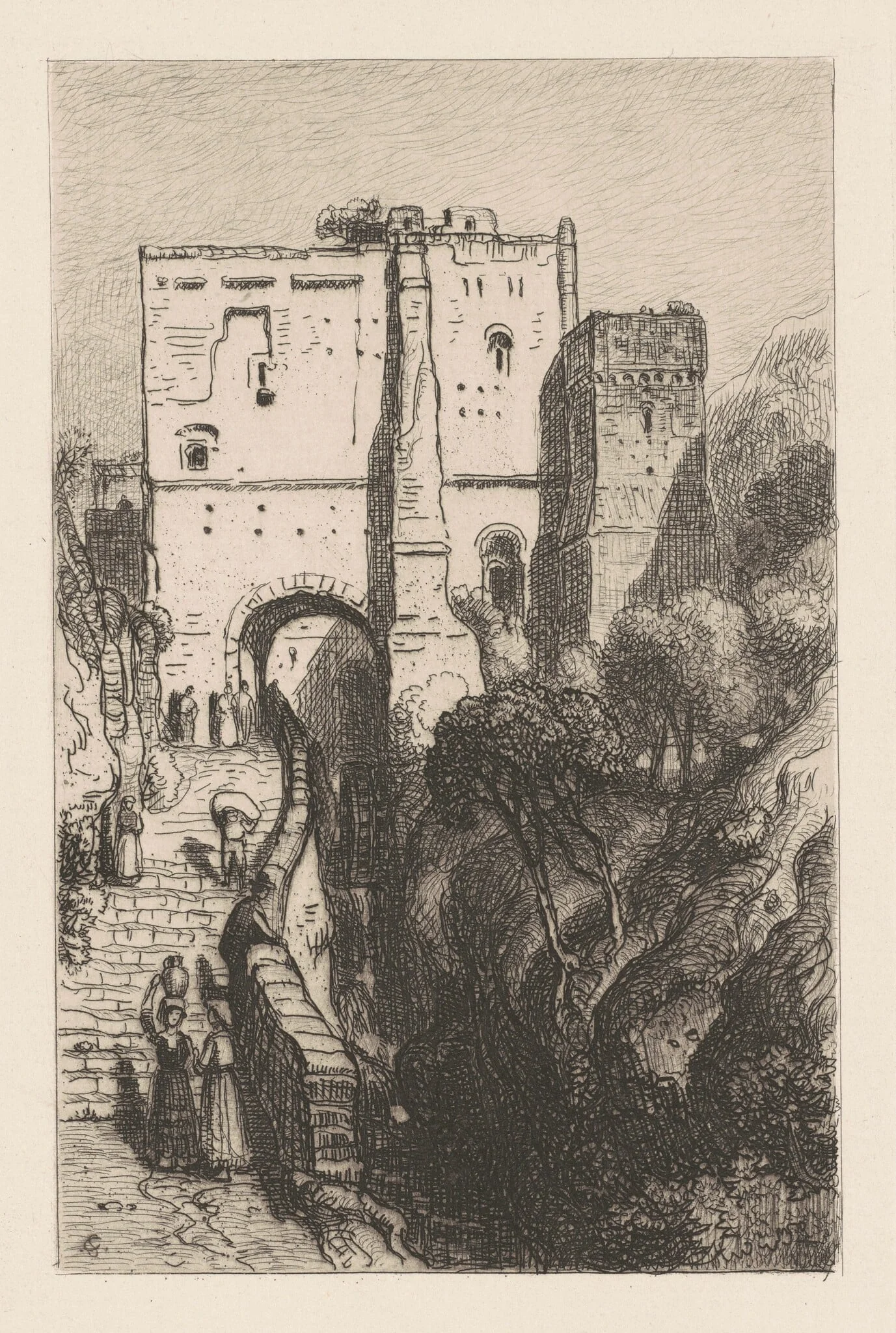 Untitled, by Samuel Colman, ink, 1860