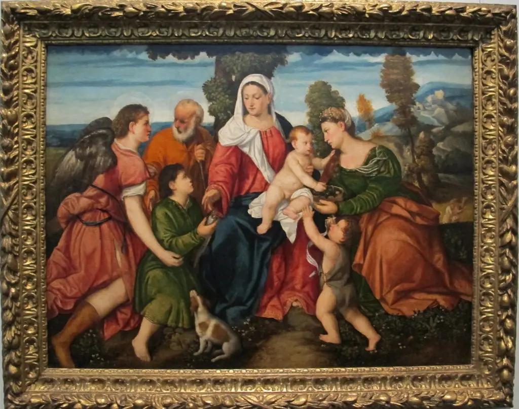 The Holy Family with Tobias and the Angel, Sts. Dorothy, and Infant John the Baptist