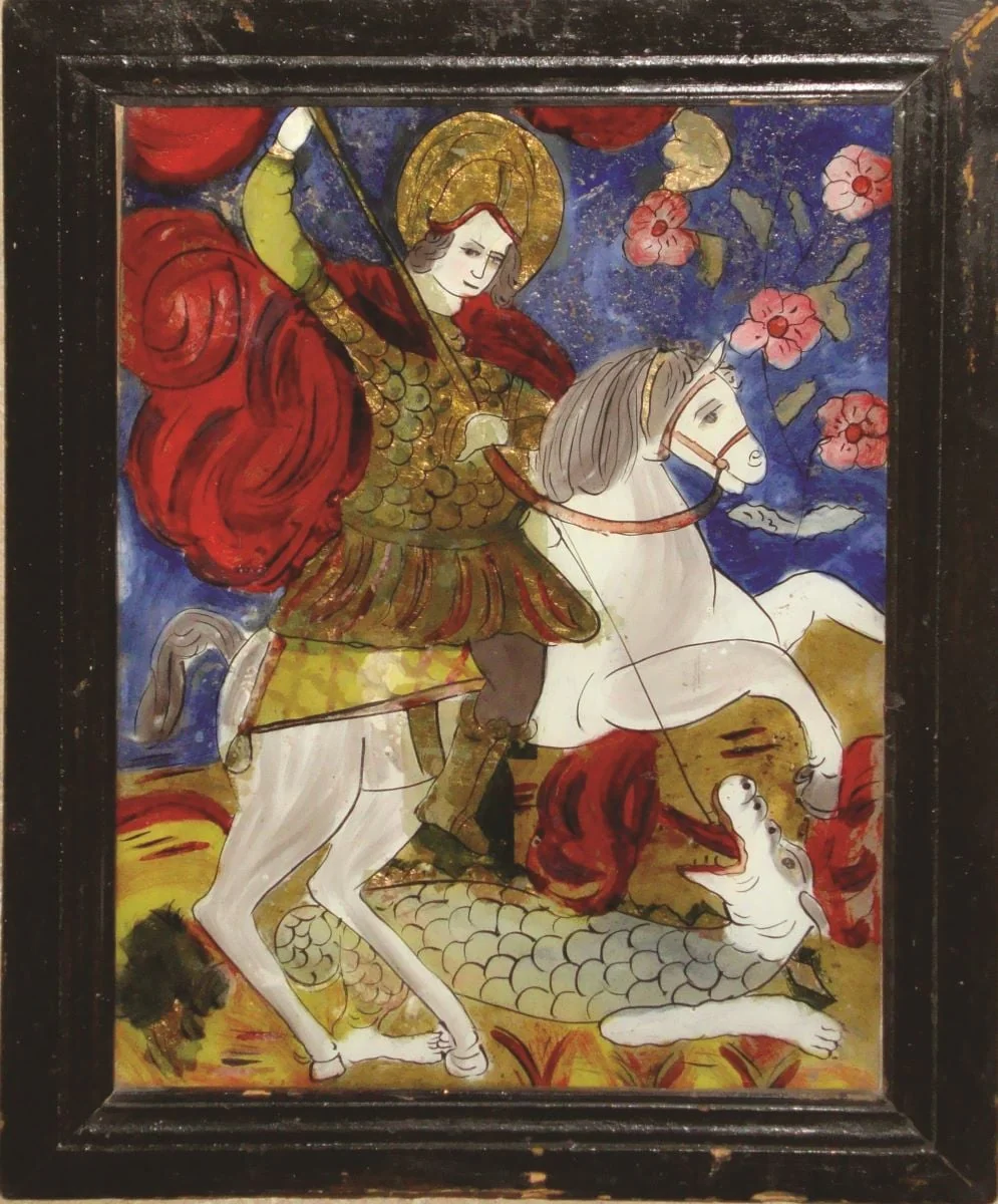 Sf. Mucenic Gheorghe ucigând balaurul, by Maria Prodan, unspecified
