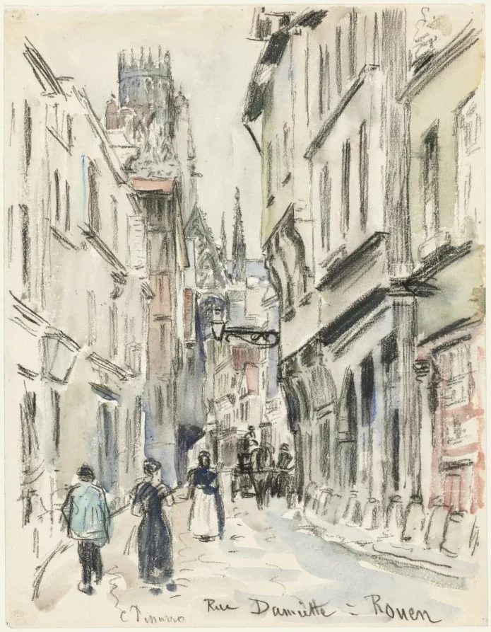 Rue Damiette, Rouen, by Camille Pissarro, 1884